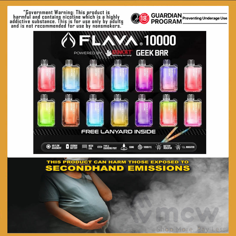 FLAVA GEEKBAR 10K WITH LANYARD – mcw international trading corp