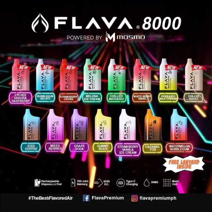 FLAVA MOSMO 8000 PUFFS – mcw international trading corp